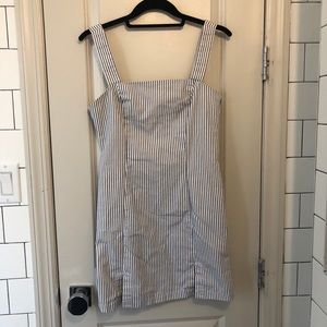 FOREVER 21 Pinstriped M-Slit Dress